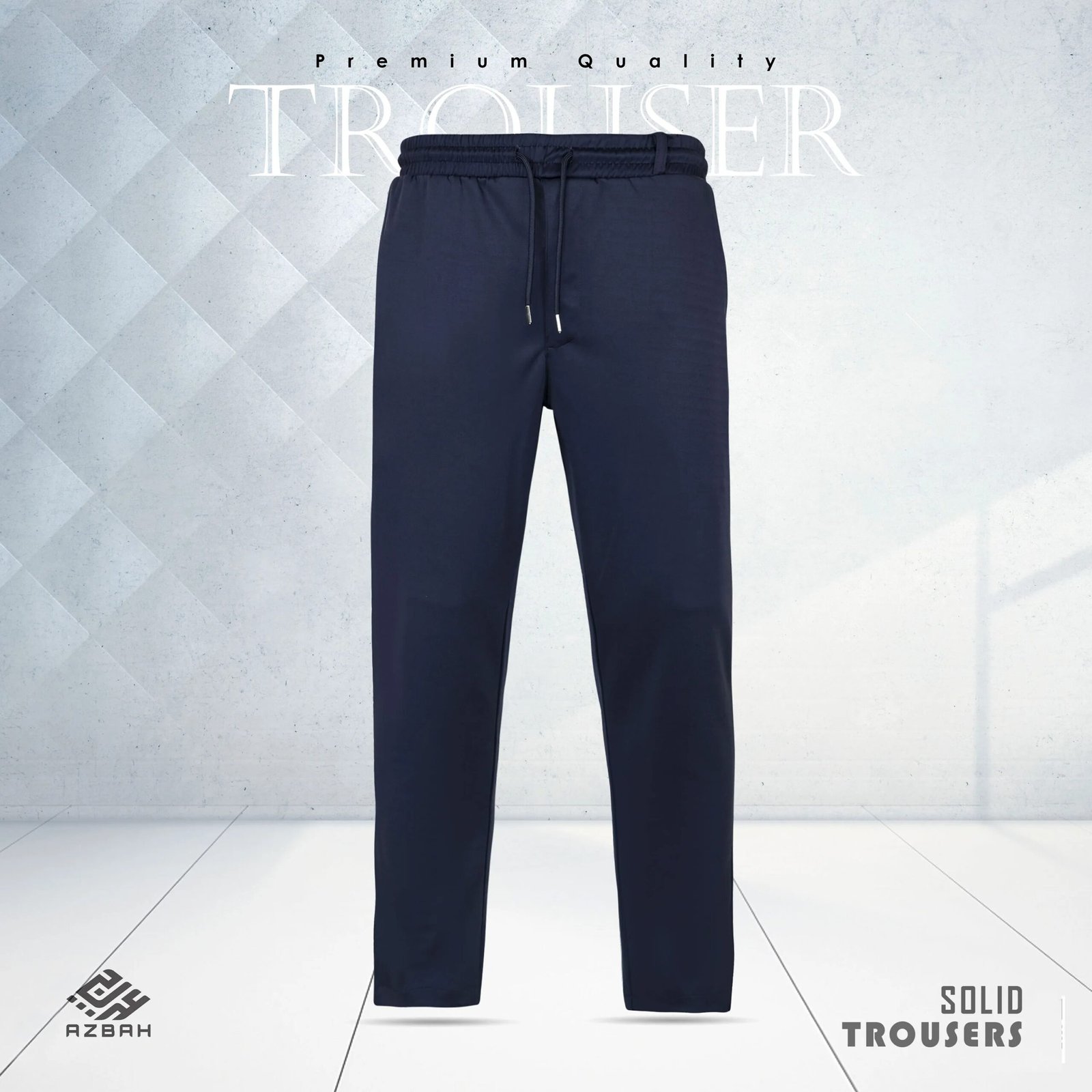 download (38) Premium Solid Trouser Navy - Image 6