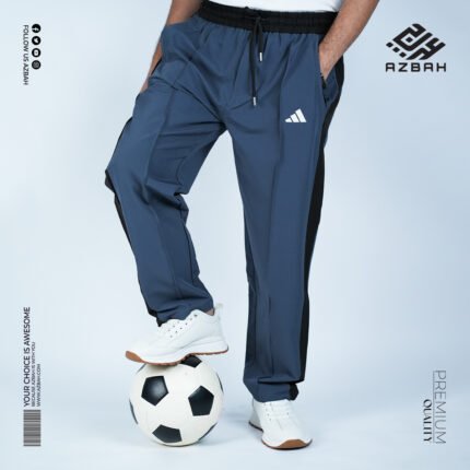 Premium china duby trouser-Cyan blue