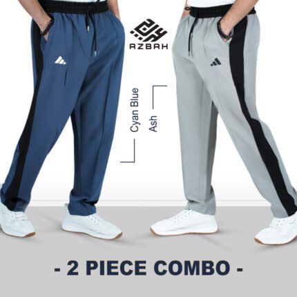 Premium panel trouser-AS & cyan blue