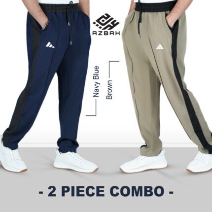 Premium panel trouser-Navy & brown