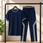 Premium T-Shirt And Trouser Set- Black