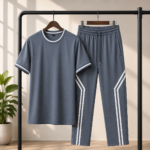 Premium T-Shirt And Trouser Set- Ash